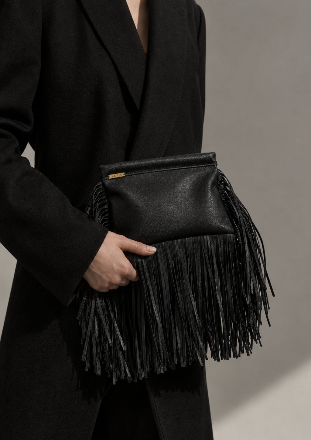 MOVA Framed Fringe Clutch