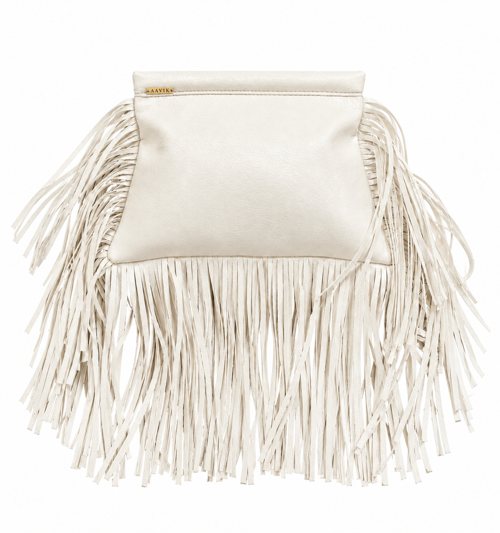 MOVA Framed Fringe Clutch
